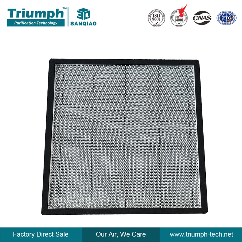 Eliminar formaldehído TVC filtro químico de carbono absorber olor humo Carbón carbonero Filtro de aire de tela