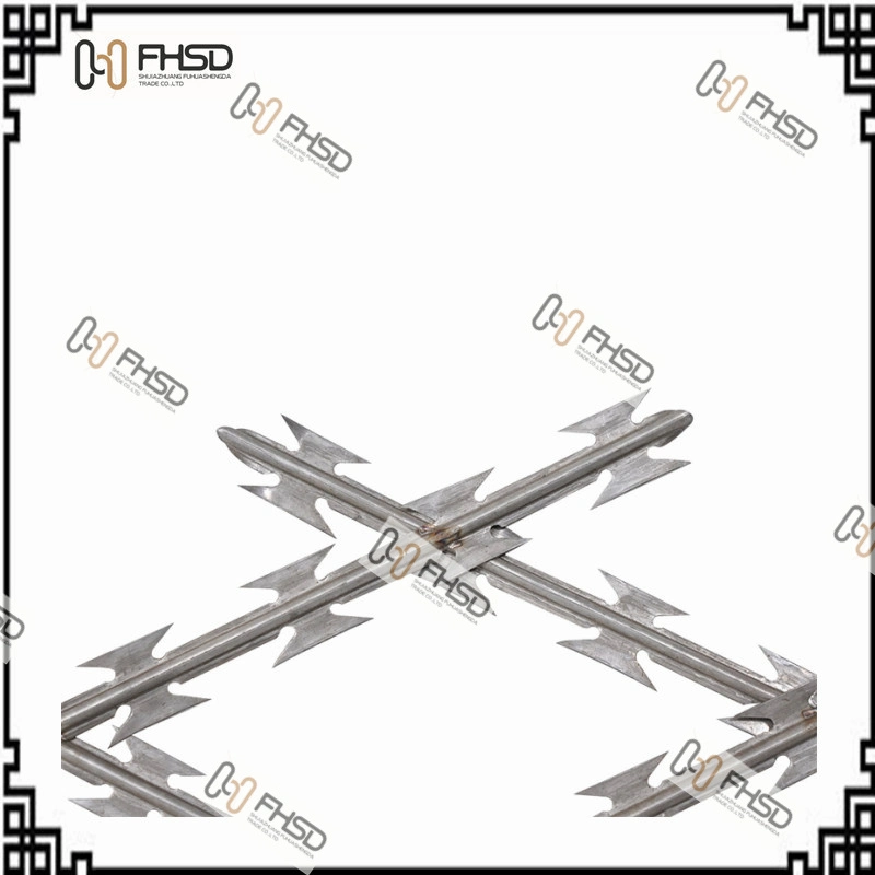 Hot-Dipped Galvanized (40-60G/M2) Iron/Steel /Stainless Steel Bto-22 Anti-Climbed Welded Diamond Fence Razor Wire