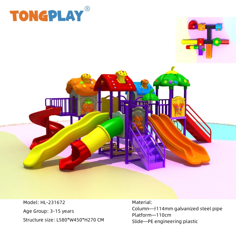 Tongplay Aqua Dome في الهواء الطلق شريحة مضحكة البلاستيك لعبة للأطفال حديقة ملاهي مرحة