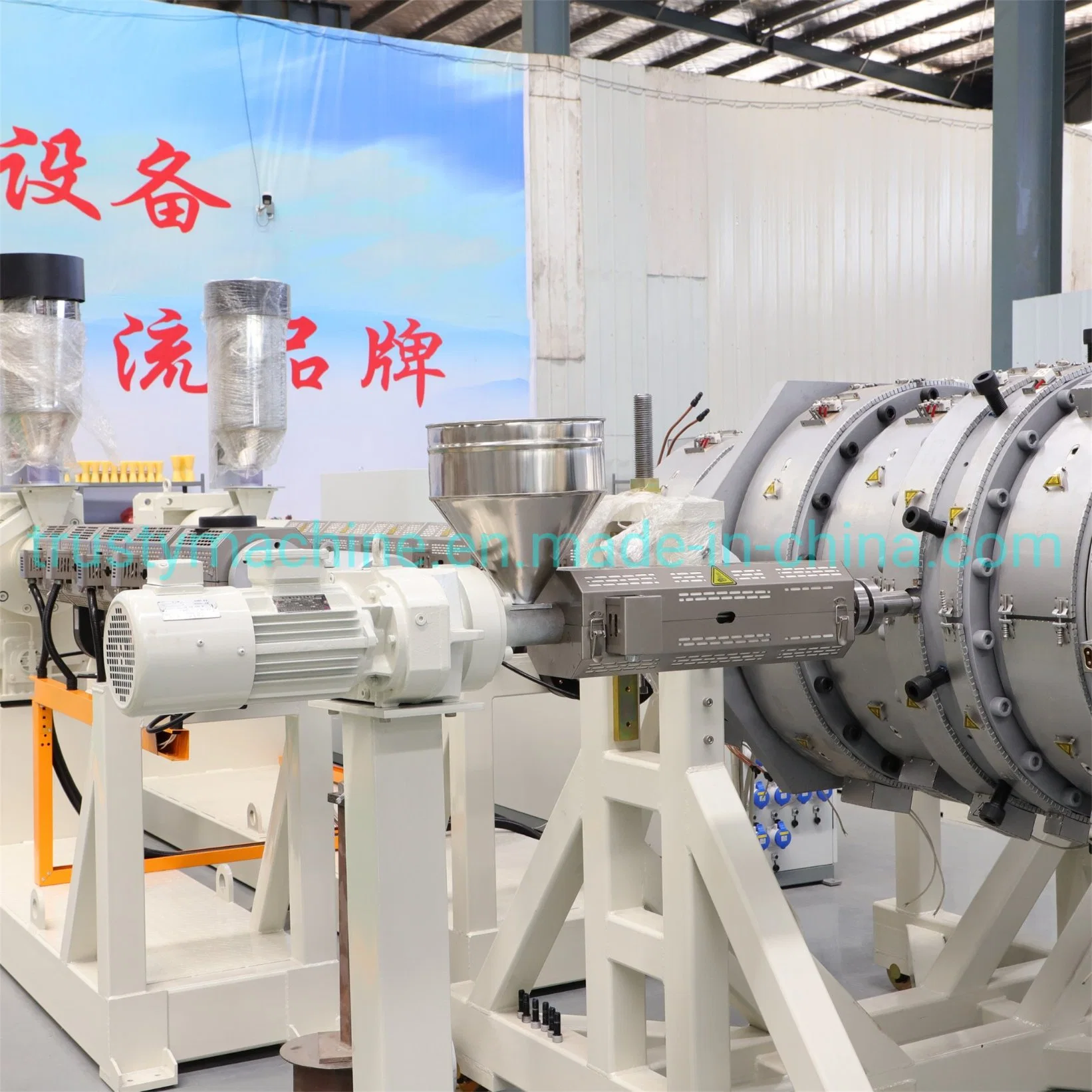 China PE HDPE PVC PP Plastic Pipe Make Making Extruder Machine for Gas Water Supply Drain Pipe