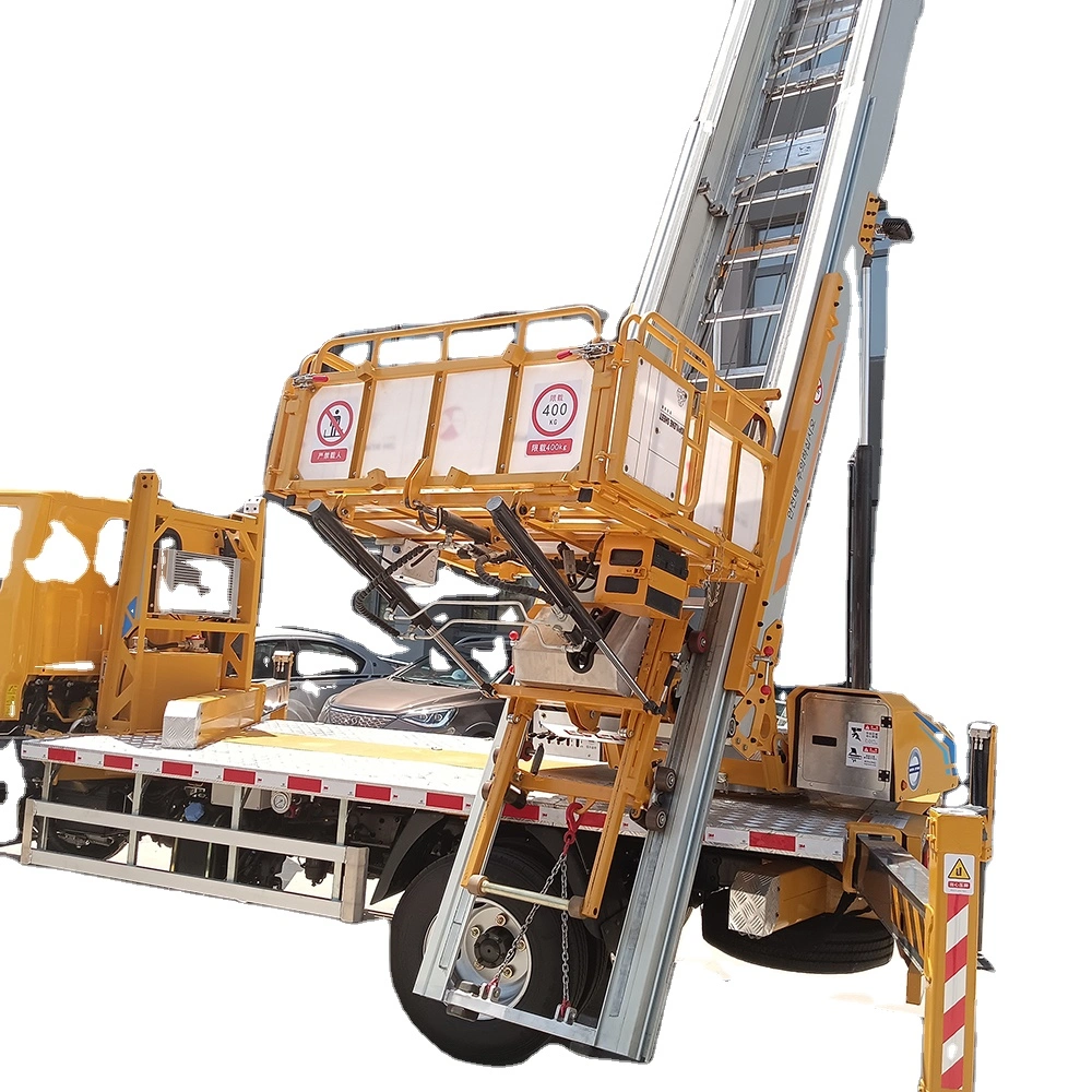 Outdoor Construction Intelligent Remote Control Hydraulic Lift Fold Truck Aerial Ladder Working Moving Trucks