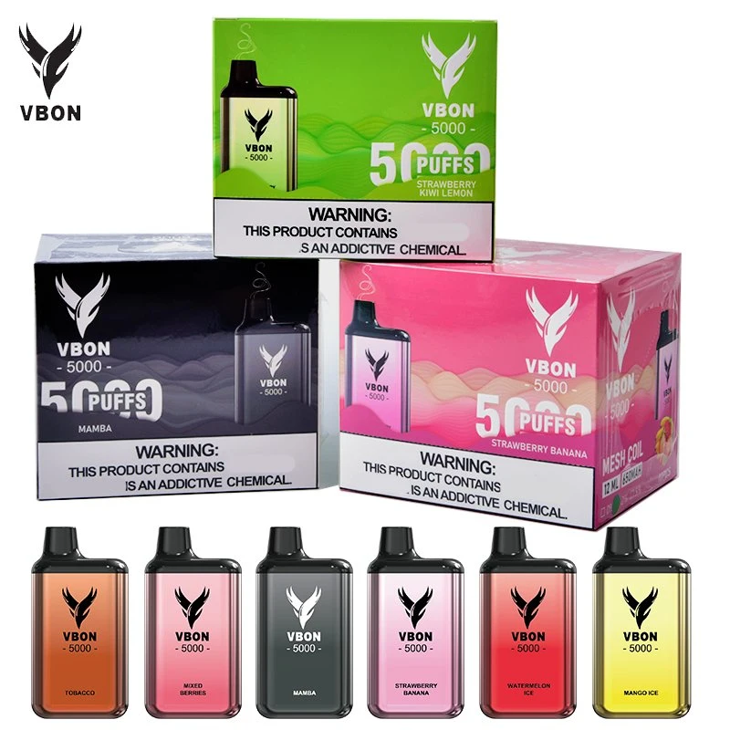 China fábrica Vbonbar 5000 VAPE E E-cigarrillos Pod potente batería 5K Puffs