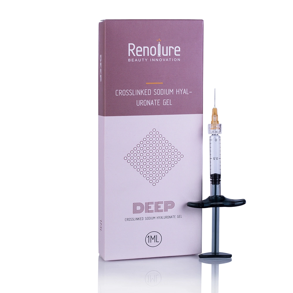 Marcado CE Crosslinked Renolure inyectable Derm mejilla Cara Cuerpo Comprar Inyecciones De Ácido Hialurónico 1ml de 2ml de hectáreas de relleno dérmico