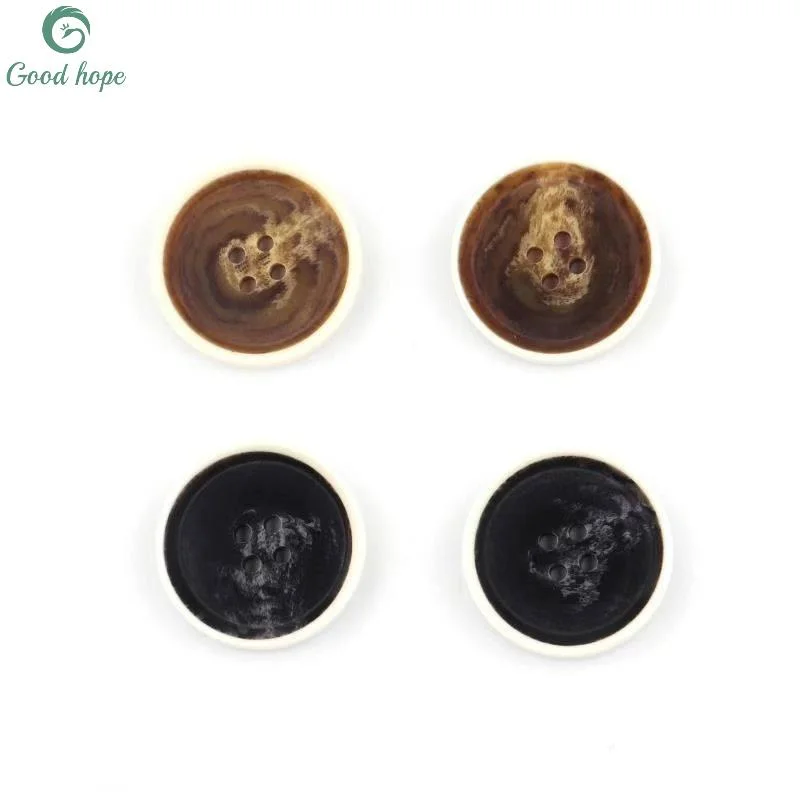 Brown Matte Button Free Sample Thousands of Style Stock Custom 4 Holes Sewing ABS Resin Button for Clothing