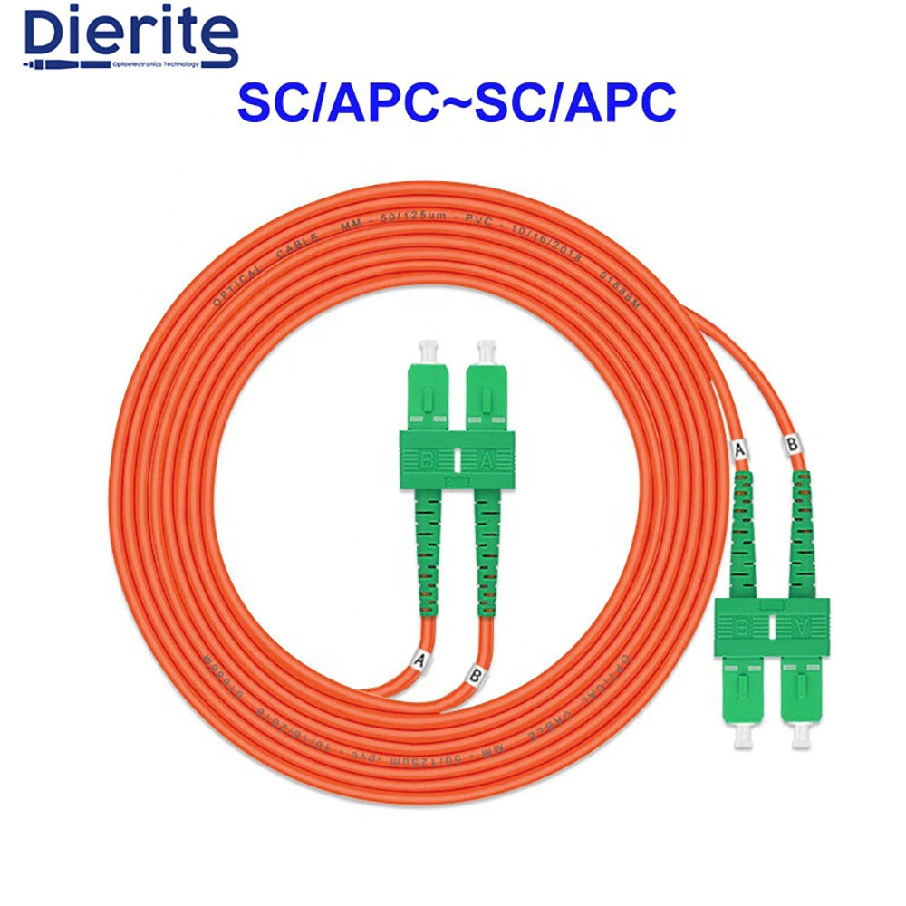 High Accuracy Multimode Duplex Om1om2 LC Sc FC St Fiber Optic Patch Cord