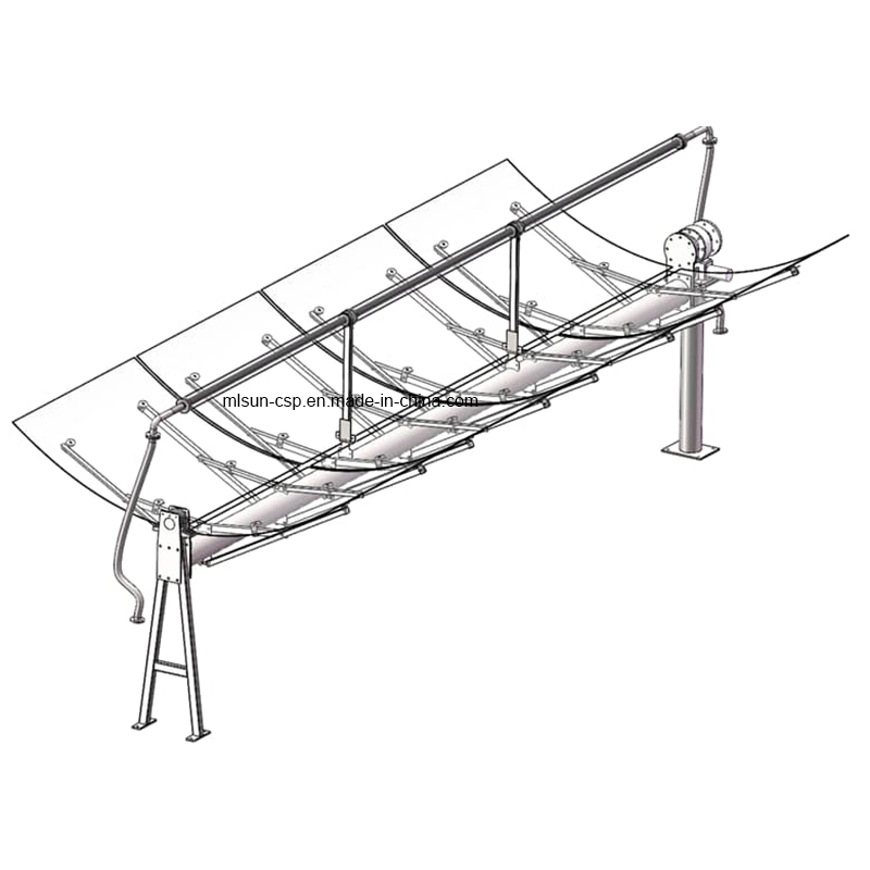 Install on Roof 2.55m*6m Light Parabolic Trough with High Accuracy Solar Tracker in Chemical Pharmaceutical Industry