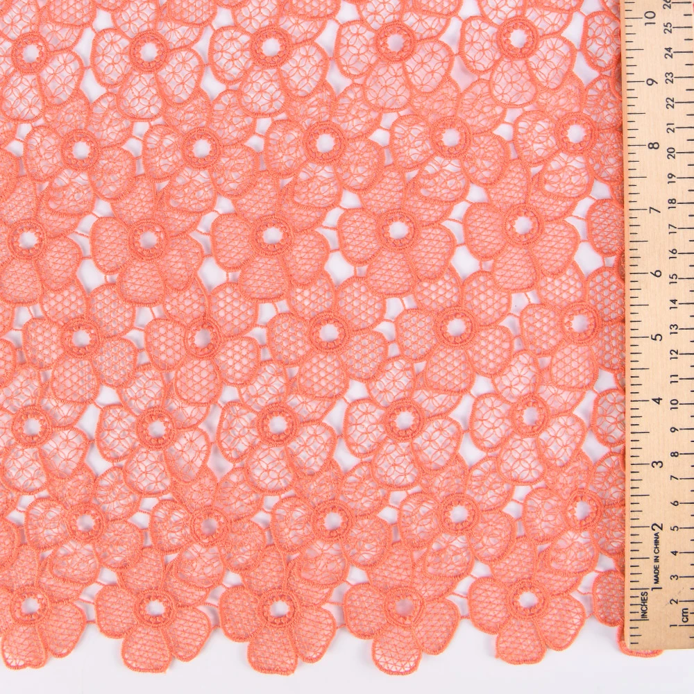 New Design Polyester Embroidery Guipure Chemical Lace Fabric