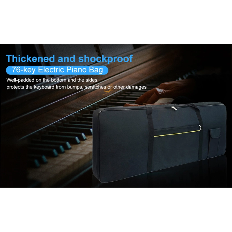 Professional Sacos de instrumentos musicais Teclado Piano elétrico Gig Bag 76 Teclado acolchoado portátil Saco estojo de armazenamento