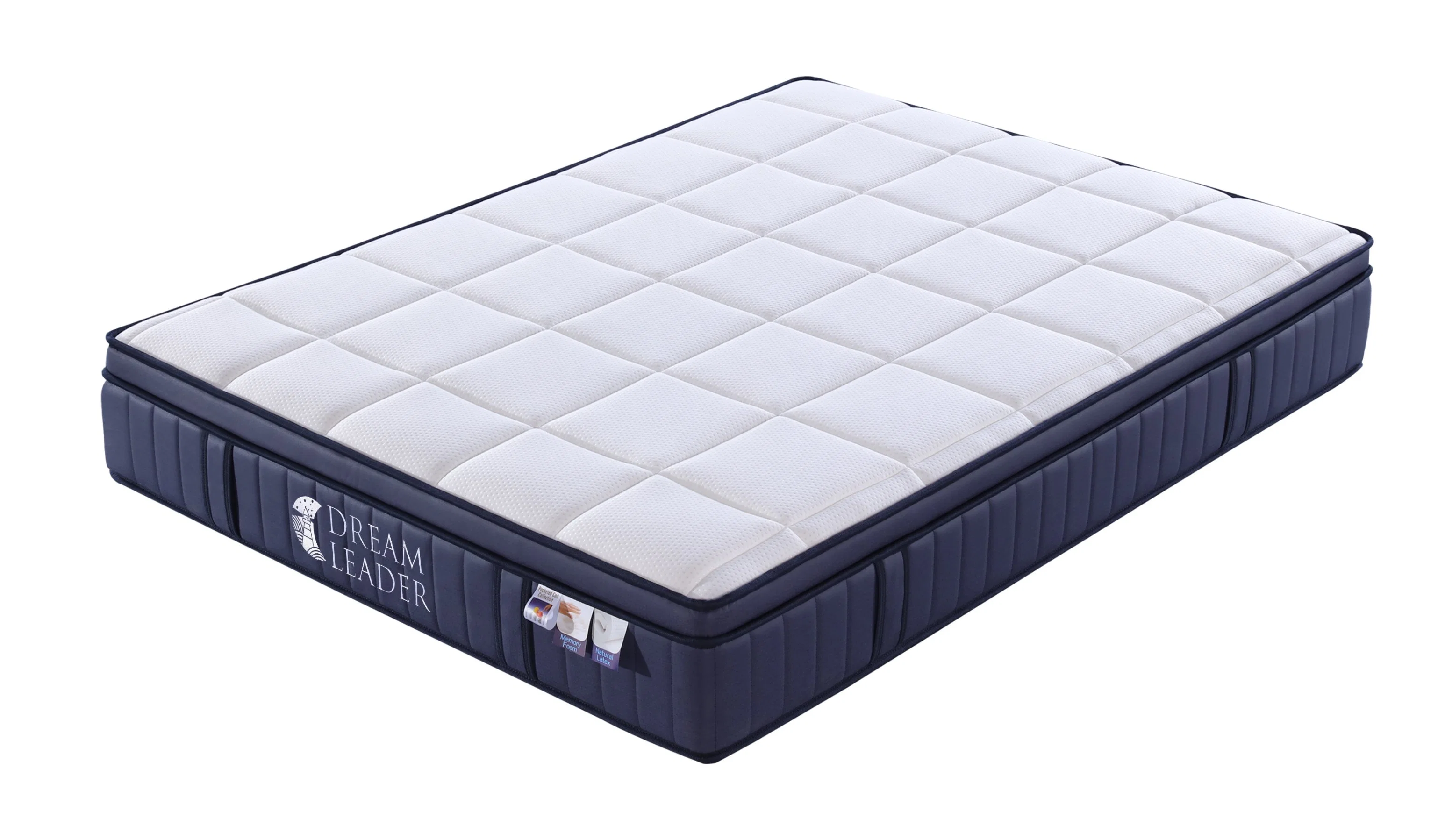 Boîte en mousse 5 zones matelas à ressorts de poche mousse à mémoire de forme latex Très grand lit dans une boîte