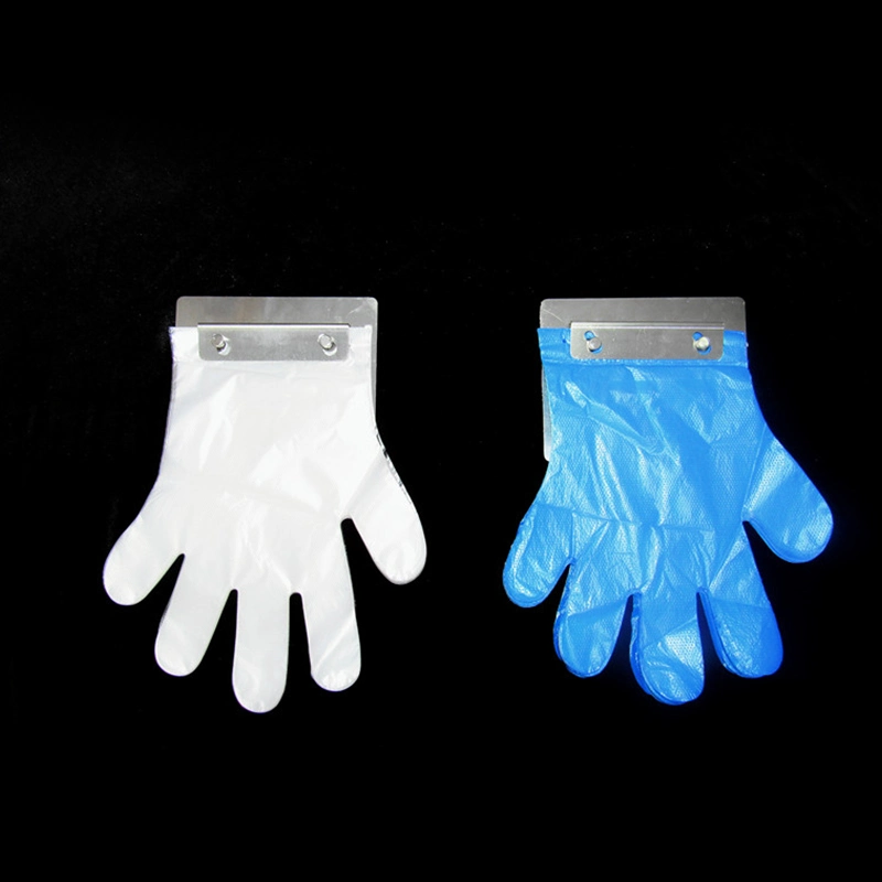 Guantes de PE desechables con colgante Header Card Blocked Guantes para Cocina gasolinera