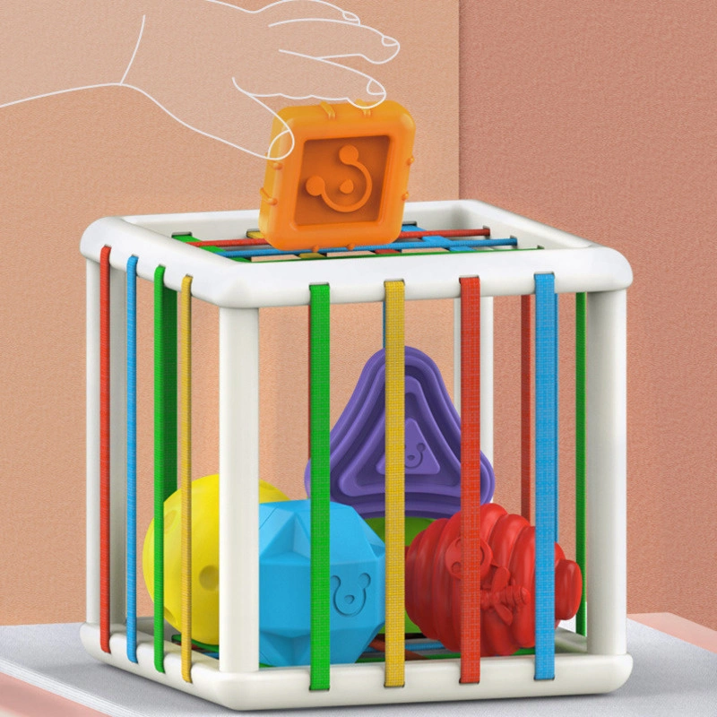 لعبة قطع البلاستيك طفل مونتيسوري تعلم الألوان المعرفة قوس قزح كتل لعبة تعليمية للأطفال