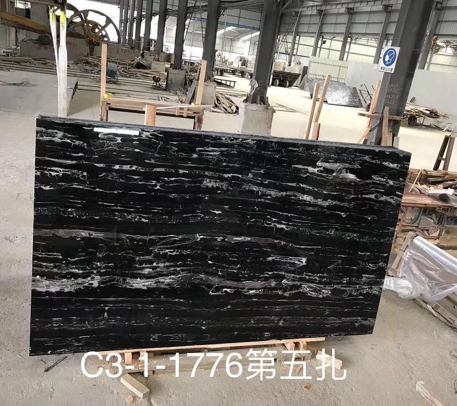 Black Marble Stone Slabs/Tiles for Vanity/Countertops/Floor/Wall House/Villa Building Engineering