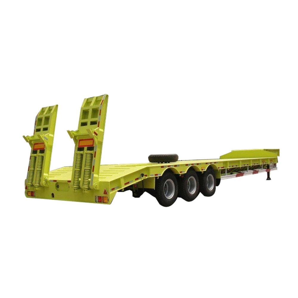 Escalera hidráulica 3ejes Heavy Duty 60ton 80 toneladas bajo la cama semi-remolques remolque Lowboy Lowbed eje para la venta en Africa