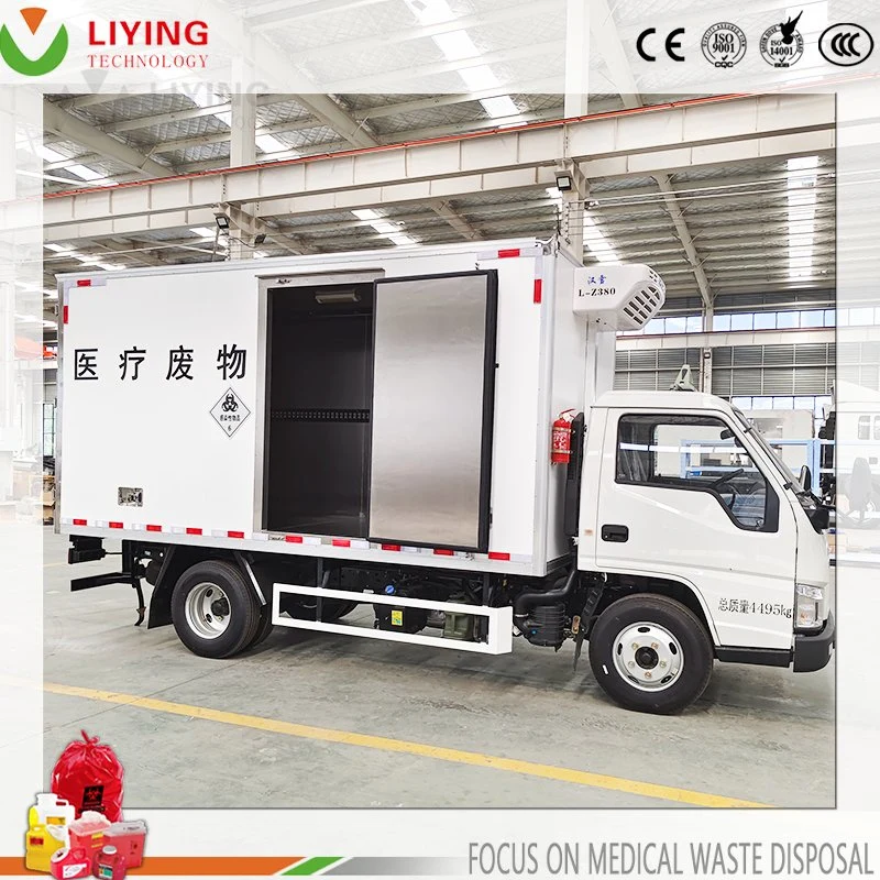 Professional Hospital Medical Infectious Rubbish Transfer Vehicle Shipping Truck with Refrigeration Function