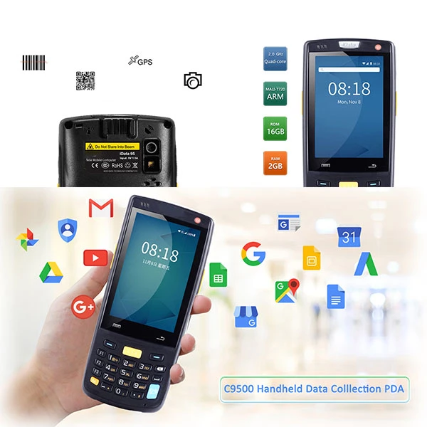 Venda a quente entreposto do Dispositivo Portátil Android IP65 do scanner Scanner PDA com o Android 10.0 C9500