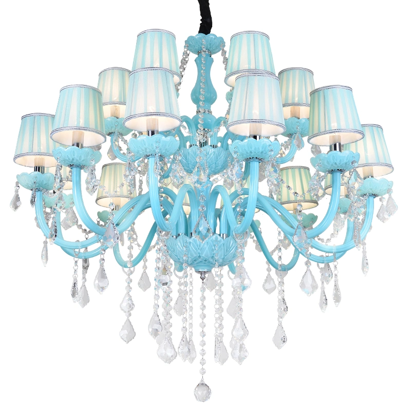 Chandelier en cristal rose pour salon chambre d'enfants (WH-C-02)