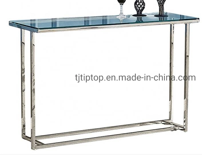 Table de luxe Console Table salon mobilier avec acier inoxydable Table basse aux jambes