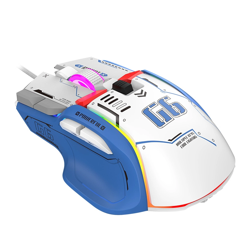 13 Modo de iluminación RGB con tecla de fuego/pulsar un botón en el escritorio de alta resolución 128000/Botón 11 ppp RGB PUERTO USB Gaming Mouse