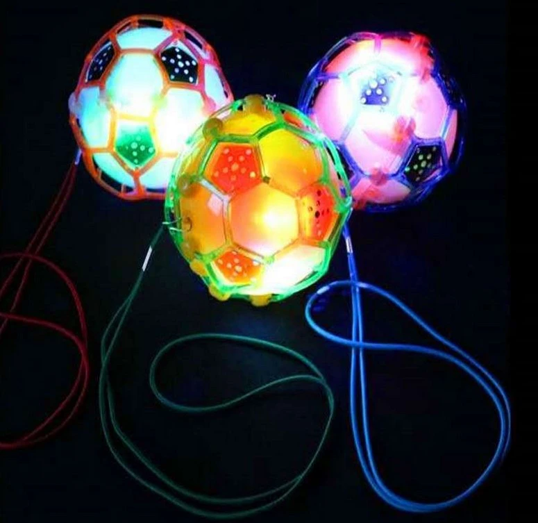 Luz Eléctrica al por mayor Fútbol Danza Jump Ball LED Flash rebotando Juguetes de la música de los niños de la bola