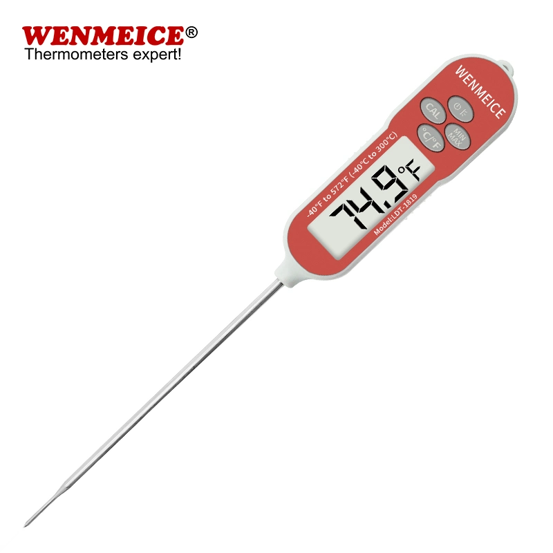 High Accuracy 0.5c Customized Pen Type Digital Kitchen Cooking Thermometer Red Color