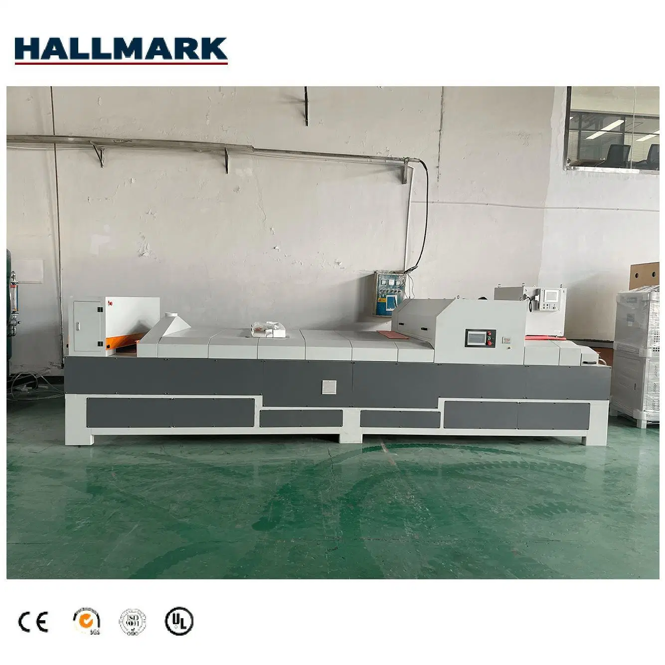 Hallmark Norme internationale de haut niveau d'automatisation Menuiserie Revêtement UV de la machine pour la ligne de production de revêtements de sol SPC