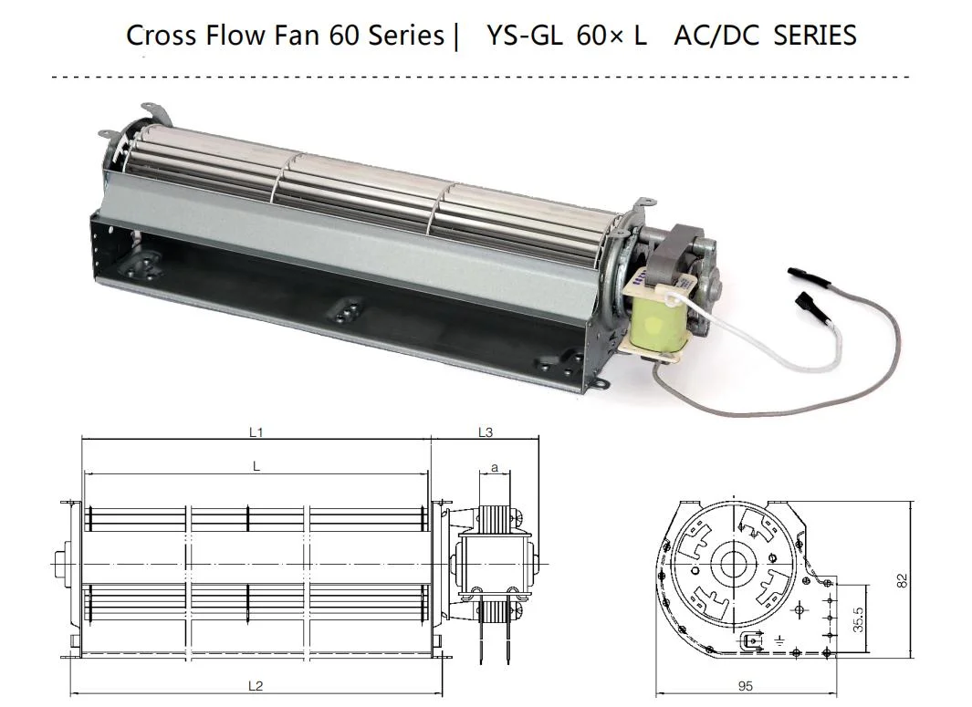 AC/DC Cross Flow Fan Motor/ Tangential Blower for Warm Air Blower/ Tower Fan/ The Wind Curtain Machine/ Air Purifier/Oven/ Floor Heating/ Fireplace/ Sterilizer