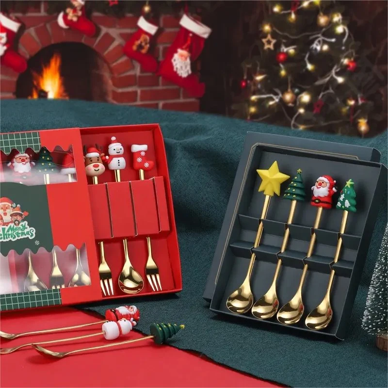 2024 Hochwertige Weihnachtspoon Geschenk-Set Besteck-Set Weihnachten Küchenutensilien