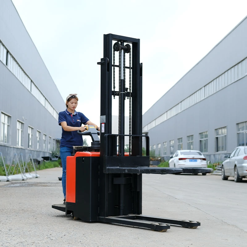 500kg 1000kg Van Self -Loading Semi Electric Stacker Portable Auto Lift Self Loading Pallet Forklift with Lithium Battery