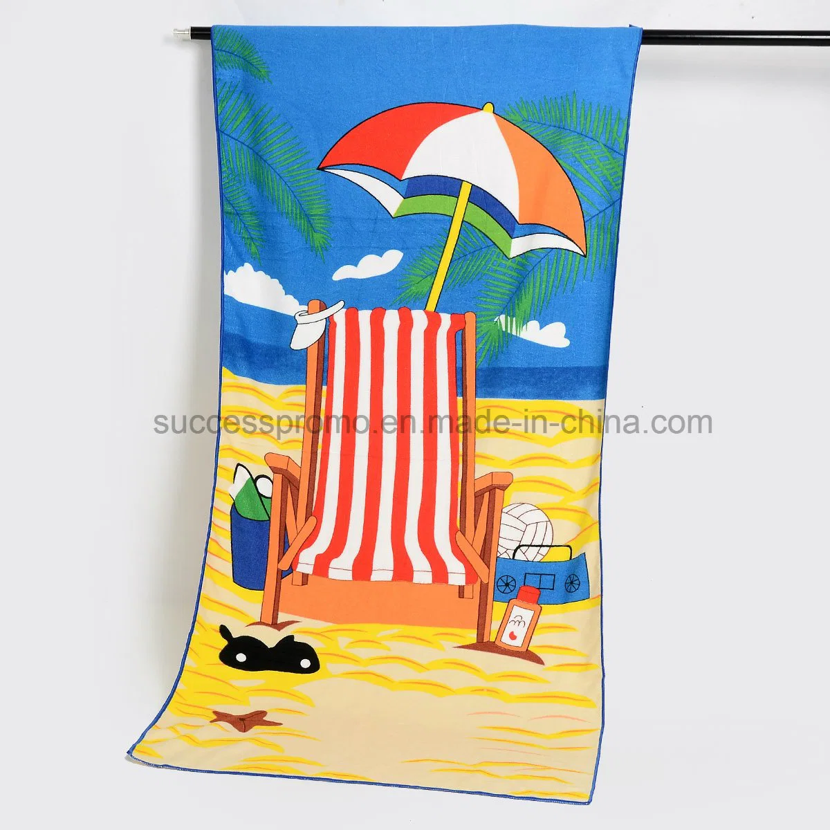 SGS Certificated Custom Reactive Printed Beach Towel, Excellent Water Absorption