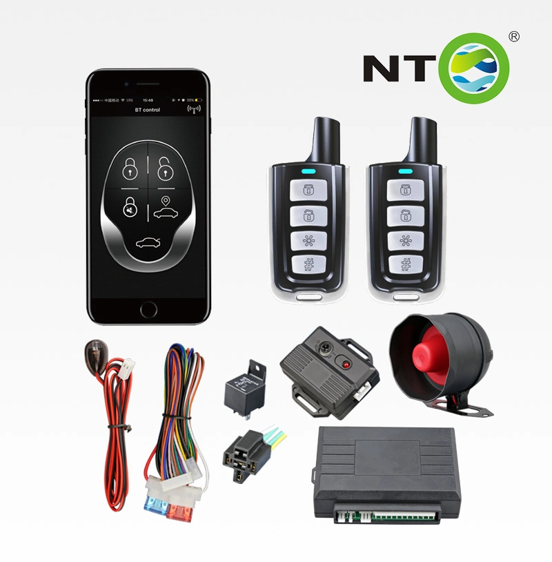 NTo Nt898K-B système de sécurité d'alarme auto unidirectionnel pour véhicule système de télédéverrouillage et deux Télécommande à 4 boutons