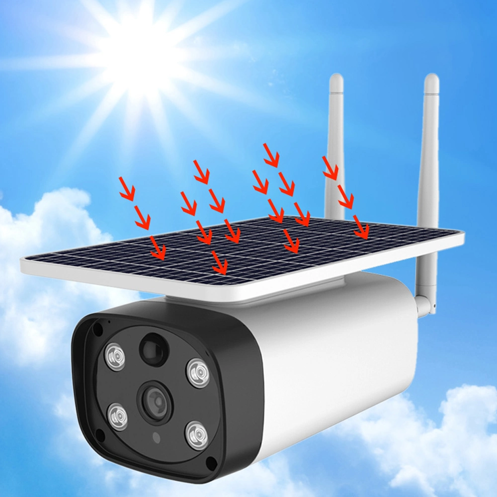 Smart solaire de sécurité de la surveillance de vision nocturne en plein air de la caméra réseau sans fil Caméra IP CCTV avec 4G