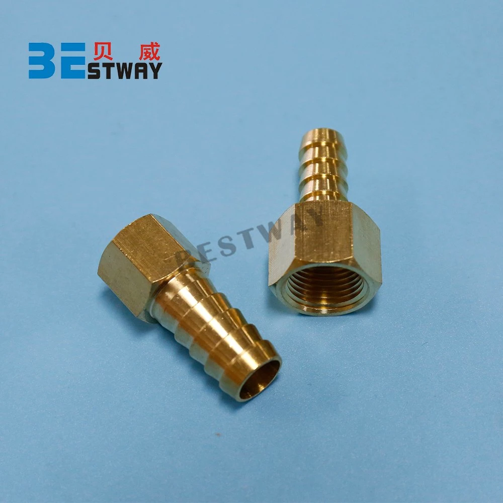 Bwva Brass America Range Straight Adaptor Thread Hose Barb Fitting