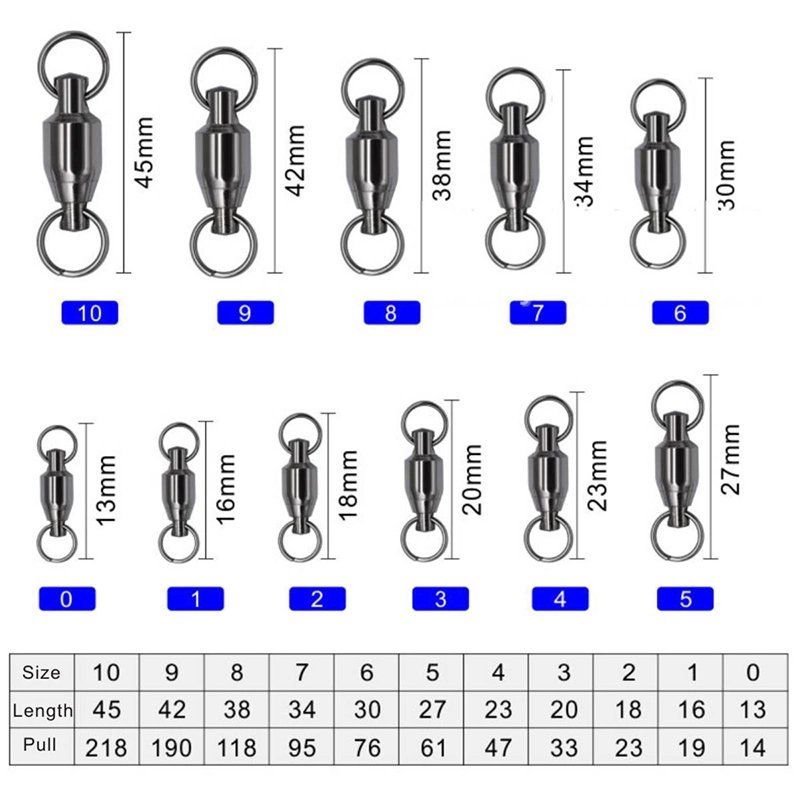 High quality/High cost performance  Fishing Tackle Accessory Ball Bearing Swivel