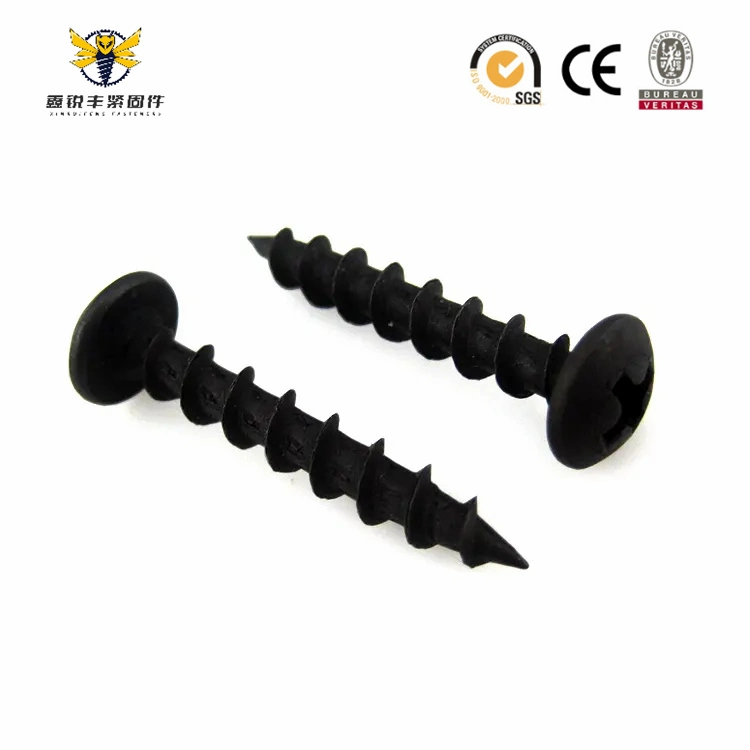 Black Tornillos Parafusos 6X25 3.5*25mm Dry Wall Screw Drywall Screws 1 1/4 Fine Coarse Thread