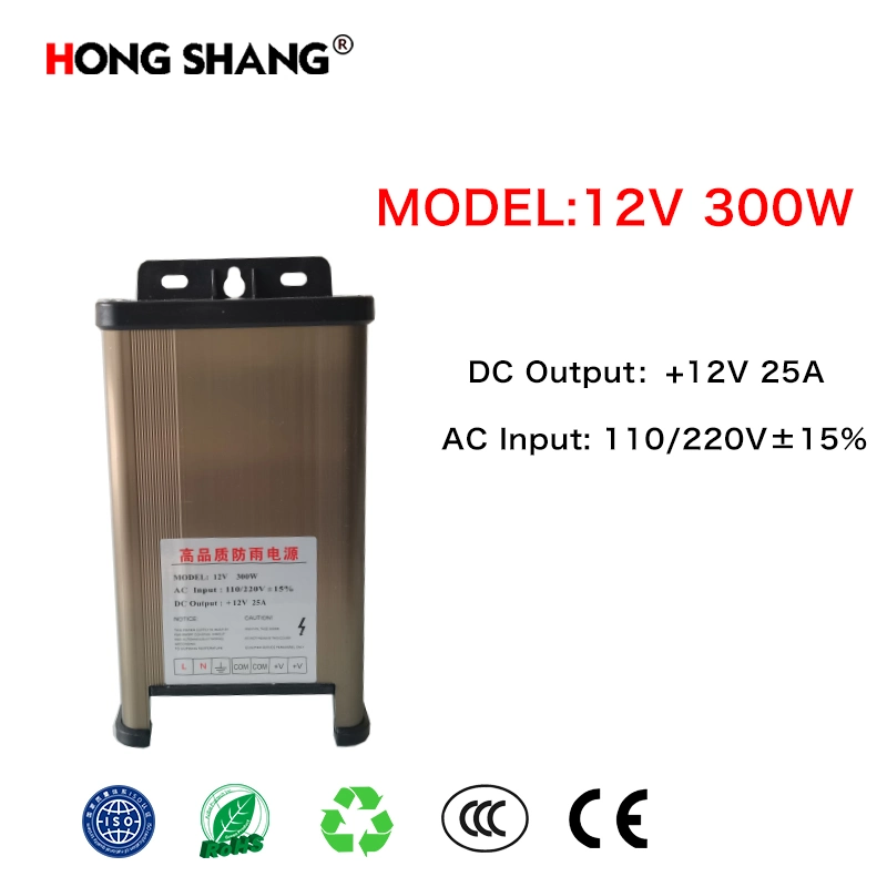 Rain Proof 60W/100W/200W/400W Constant Voltage DC 12V 5A LED Driver CE Certification Rainproof Switching Power Supply