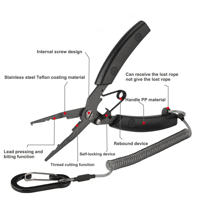 Topwin 16cm 77.8g Stainless Steel Multi-Function Fishing Plier