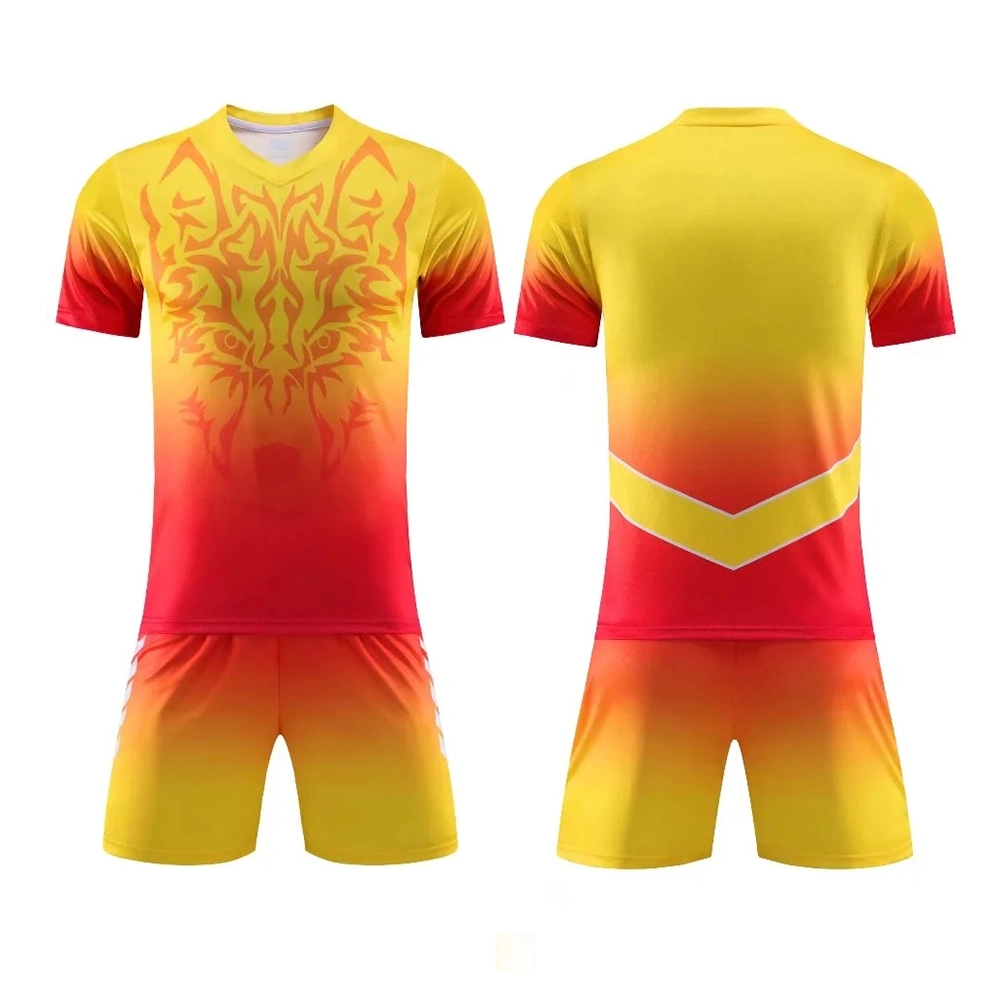 New Popular Design Custom Retro Training Football Jersey Full Set Quick Dry Club Men Soccer Uniform Shirts