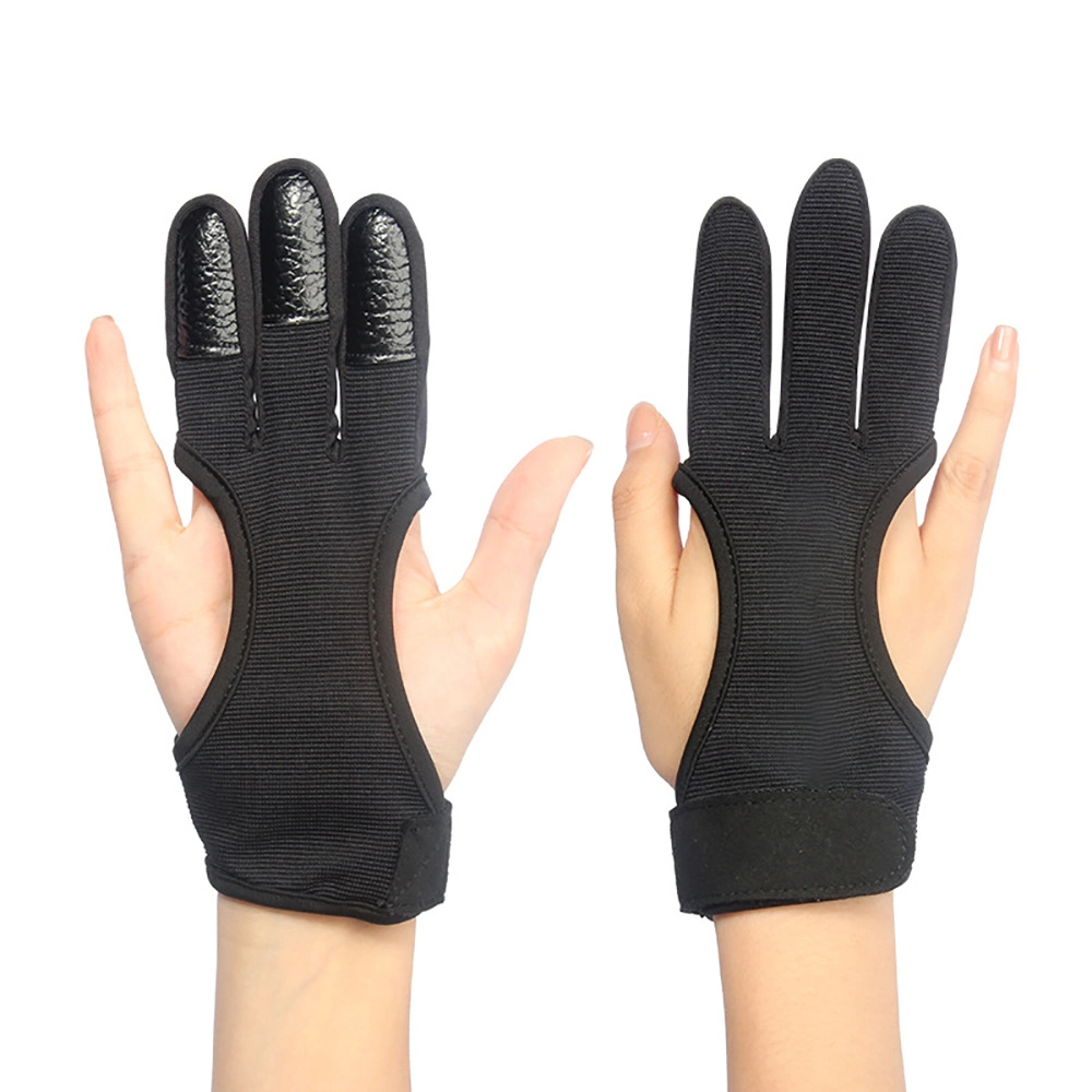 Three-Finger Shooting Hunting Targeting Bow Tab Archery Glove, Non-Slip Breathable Bl21652