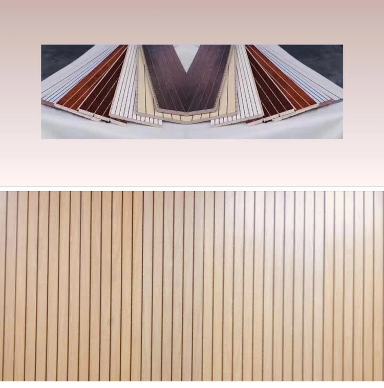 AG. Acoustic Red MDF Core Wood Timber Grooved Sound Absorption Wall Board