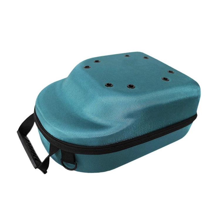 Custom Blue Waterproof Portable Hard Travel EVA Cap Carrier Bag China Manufacturer with Rubber Handle