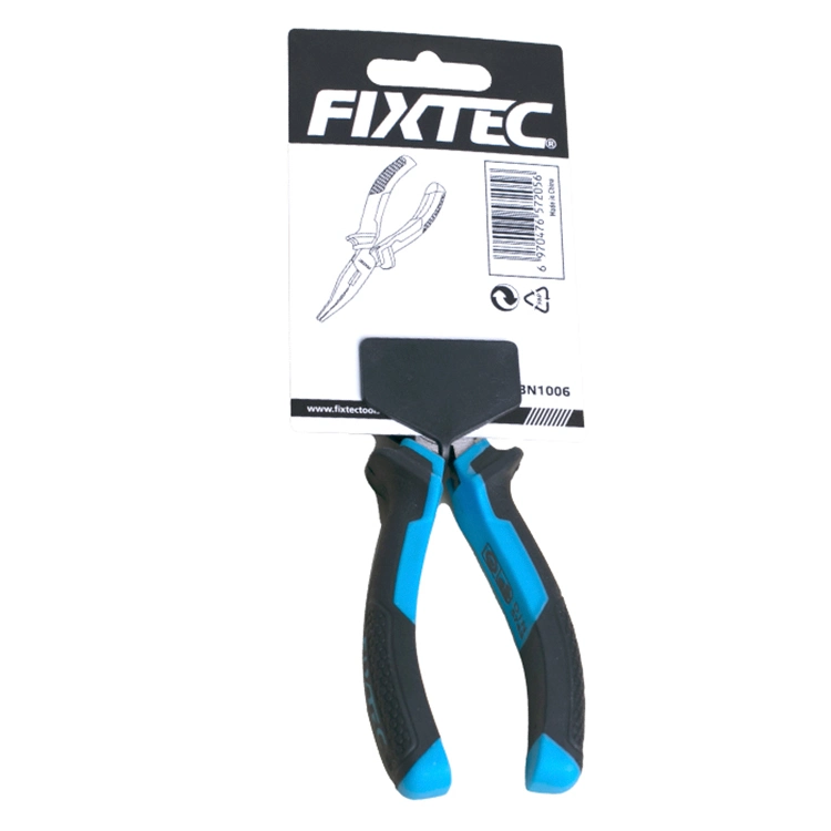 Fixtec 6" Chrome Vanadium Stainless Steel Needle Nose Pliers Jewelry with Logo