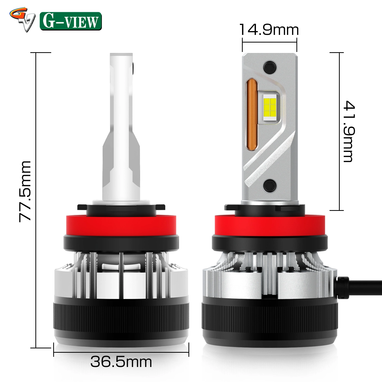 G-View Waterproof Dual Color White And Yellow Best And Powerful 800 881 Led Auto Headlight H4 H7 H11 Led Headlight Bulb