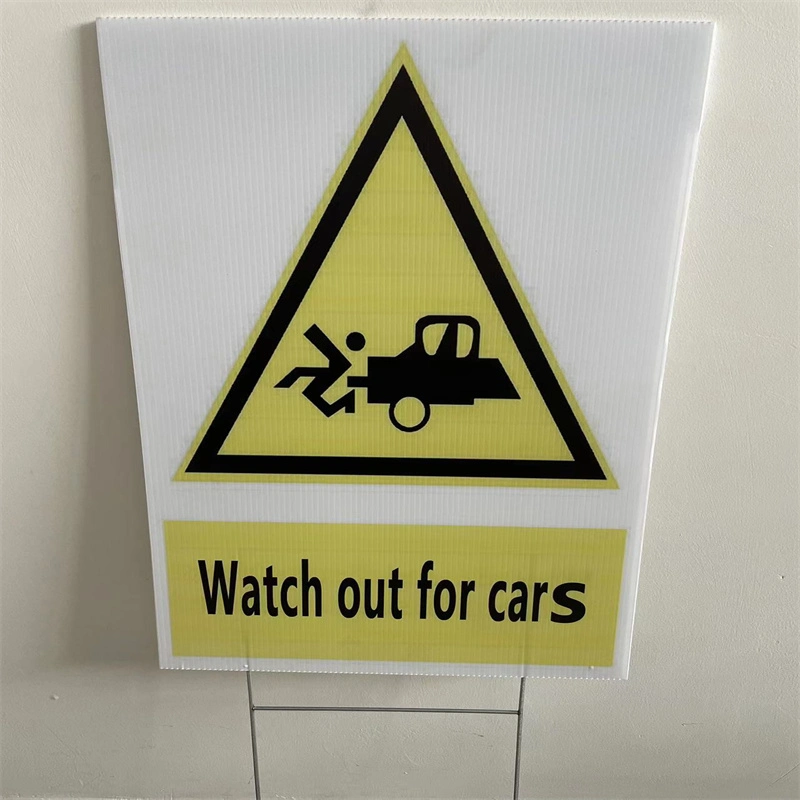 18 X 24 Coroplast Corflute Printed Traffic Signs Board with Galvanized H-Stakes