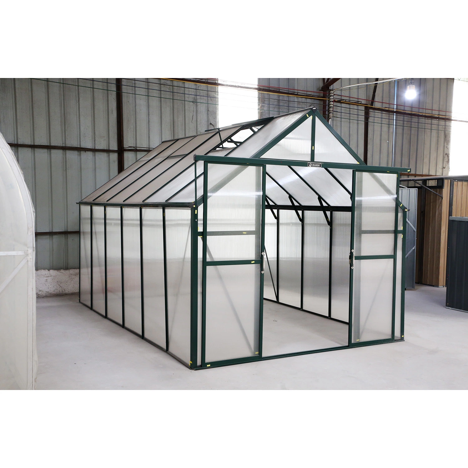 Heavy Durable Multi Span Polycarbonate Greenhouse with Agriculture Equipment Rdga1014-10mm