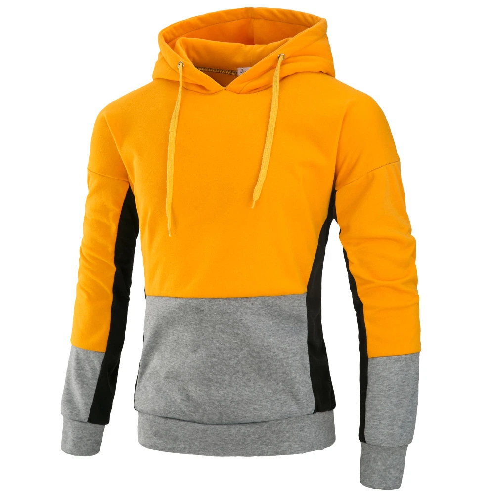 Hot Sale Wholesale/Supplier Apparel Sweatshirts Cheap Clothes Fashion Jacket Blue/Black/Grey Contrast Colors Hoody Mens 100%Polyester Fleece Sweater