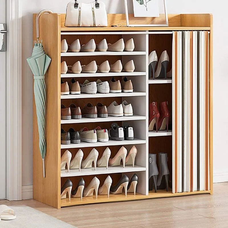 Nordic Simple Entry Economical Large Capacity Wood Shoe Cabinet
