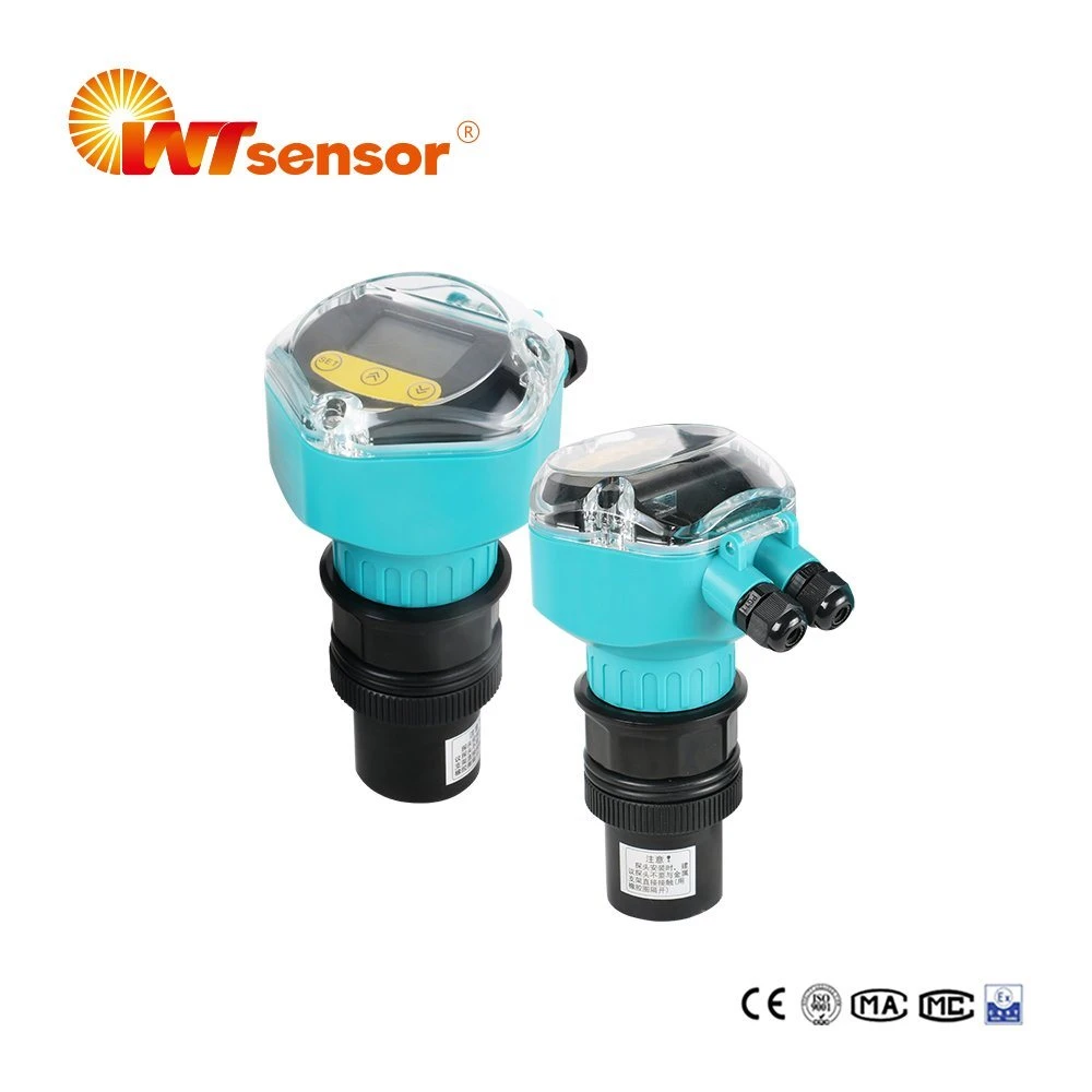 RS485 Instrumentos de nivel de control del medidor de nivel digital automático Sensor de nivel de líquido de ultrasonidos Transmisor de nivel
