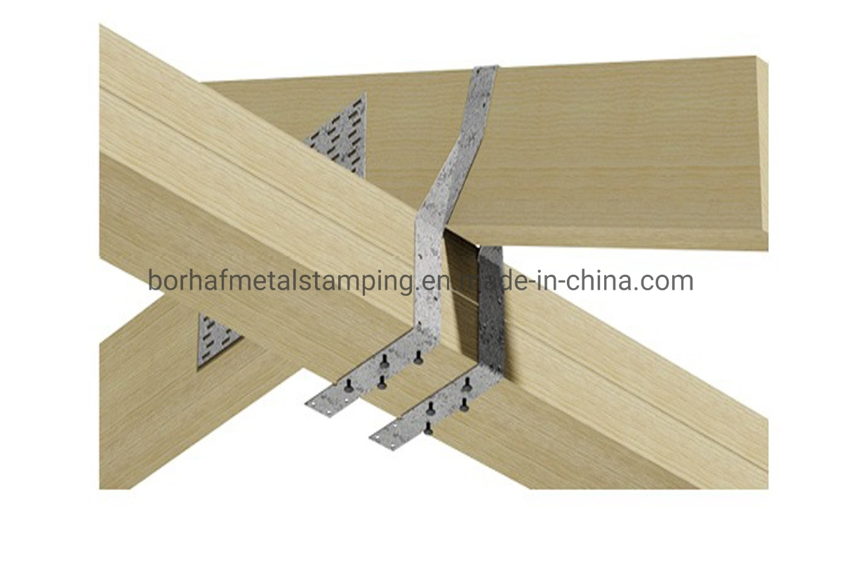 Material de Construcción de China y formaron preperforados Conectores de acero galvanizado en caliente de la madera el conector conectores de Acero Galvanizado Purlin Tie