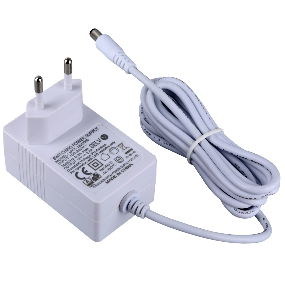 Wholesale/Supplier AC Input 100-240V 50/60Hz to DC Supply AC DC Transformer Adaptor CCTV Wall Switching 12V 2A 24W Power Adapter