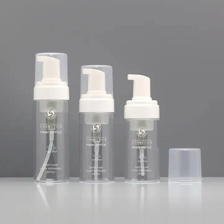 Novo sabão de espuma espuma espuma espuma espuma espuma espuma de sabão de espuma de lavagem de rosto Dispensador de espuma rosa preto de 50 ml, 60 ml, 150 ml, 250 ml, 8 oz Garrafa